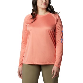 Columbia Tidal Heather Long Sleeve, Sudaderas Azules Para Mujer | 169527-BDS